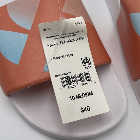 NWT Sports Illustrated White / Peach Sandals Size 10 Medium - Picture 4 of 8